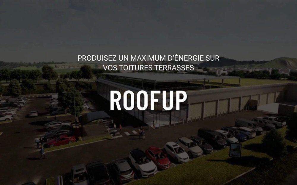 Capture du site roofup.fr, centrales solaires en toiture, réalisé par Sabine Caizergues